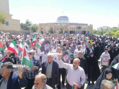 برگزاری تجمع اعتراضی مردم ایلام در محکومیت جنایت آمریکا علیه ملت ایران