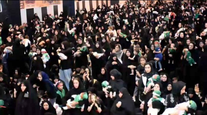 نذر نوزادان ایلامی به یاد خردسال‌ترین شهید و سرباز کربلا