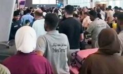 ازدحام جمعیت در فرودگاه کویت در پی حملات تلافی جویانه ایران+ فیلم