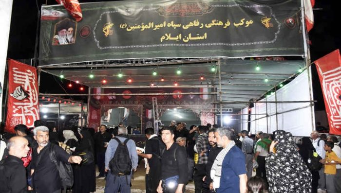 روایت فرهنگ و ایثار در مرز مهران؛ خیمه فرهنگی سپاه امیرالمؤمنین(ع) میزبان زائران اربعین + فیلم