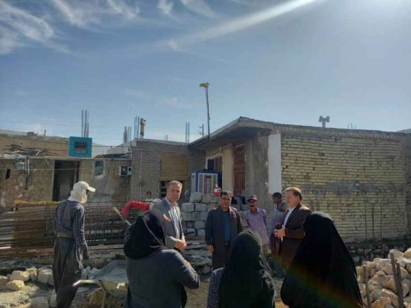 بازدید مدیر کل بهزیستی ایلام از منازل در حال ساخت مددجویان بهزیستی بدره