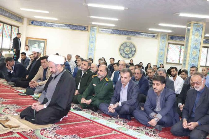 برگزاری نماز وحدت در مخابرات منطقه ایلام به مناسبت هفته بسیج